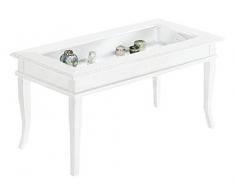 Fashion Commerce Bacheca Tavolino, Vetro, Bianco, 100x50x45 cm
