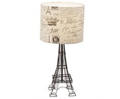 Brilliant 94860/09, lampade da soffitto, in metallo, 60 W, E27, COLORE: NERO/BEIGE, 29 x 29 x 61 cm