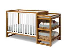 Delta Children Cozy Urban Culla con Fasciatoio, Legno, Bianco, 169.1x73.3x91.4 cm