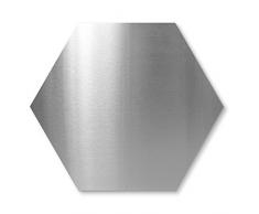 first4magnets – Tf tz5004 esagonale Lavagna magnetica C/W 10 magneti, in metallo, argento, 40 x 20 x 5 cm