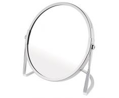 Axentia 116921 specchio cosmetico, accessori per il bagno e decorazioni, Specchio da tavolo per la casa e la cucina, Stand con piedistallo in metallo di alta qualità specchio, come specchio per il soggiorno con ingrandimento,