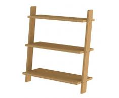 Tenzo, Scaffale in stile scaletta a pioli, finitura laccata opaca, 96 x 85 x 35 cm, Marrone (Natur)