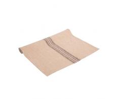 Vaitkute 116008 - Confezione da 2 asciugapiatti, 100% lino, lavabile a 60º, 350 g/m2, 43 x 70 cm, colore naturale con righe nere, prelavato