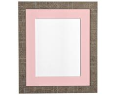 PER POSTA CORNICI 30 x 30 cm di profondità e le istruzioni per la vena rosa photo frame con supporto per 8 x 20,32 centimetri per le foto, marrone