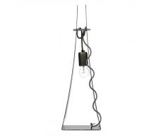 Gie el. lgh0332 a + to D, lampada da scrivania ufficio in acciaio, 60 Watts, E27, Natural Steel, 28 x 19 x 56 cm