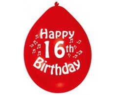 Amscan 22.8 cm-10 16 palloncini buon compleanno lattice