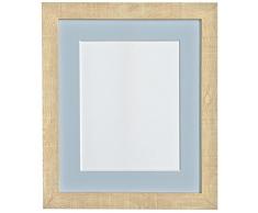 PER POSTA CORNICI 40 x 50 cm di profondità cornice foto vena con luce vetro grigio azzurro e supporto di plastica per foto 15 x 25,4 centimetri, di colore marrone chiaro
