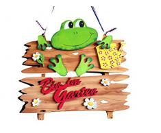 Petra S Kit creativo News a bah3 2frh Set per bricolage, Banner con rana sono in giardino, PRONTA da dimensioni, circa 25 x 25 cm, legno