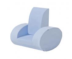 HOPPE Kids Space schiuma Ellipse imbottita sedia con braccioli, 100% cotone Ökotex Certificato, plastica, helblau, 60 x 35 x 58 cm