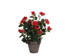 Mica Decorations 948333 T pianta artificiale, in plastica, 25 x 25 x 33 cm, colore: rosso