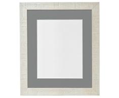 PER POSTA CORNICI venosa profonda A1 cornice con vetro grigio scuro e supporto di plastica per A2 per le foto, Bianco Sporco