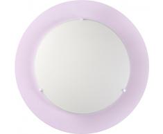 Dalber 41006L rotondo Camera da letto lampada, metallo, Viola, 40 x 40 x 8 cm