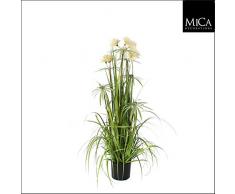 mica decorazioni 930524 pom pom Feather erba pianta artificiale, PVC, verde, 45 x 45 x 120 cm