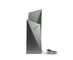 Gie el. lgh0342 a + to D, lampada da scrivania ufficio in acciaio, 60 Watts, E27, Natural Steel, 14 x 19 x 56 cm