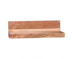 Wohnling wl1,573 Scaffale da parete in legno massiccio, 60 cm, in legno di Acacia