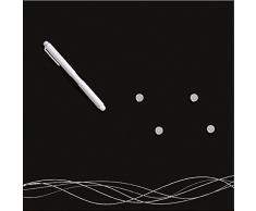 Eurographics Swirly Lines Luxury 30x30 Lavagna Magnetica, Nero, 30 x 30 x 2 cm