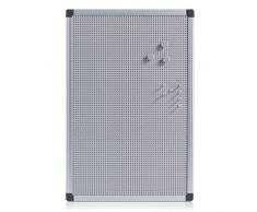 Zeller 11155 - Lavagna magnetica con cornice in alluminio, 60 x 40 cm