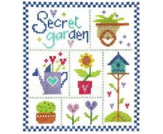 The Stitching Shed - Set per ricamo a punto croce, motivo: il giardino segreto