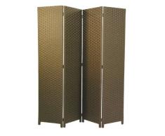 Vacchetti Giuseppe 42055600NO Paravento, 4 Ante, Carta, Noce, 40x2x170 cm