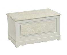 Vacchetti Giuseppe 3811230000 Mobiletto Cassapanca Lipsia, Rettangolare, Legno, Bianco, 80 x 45 x 45 cm