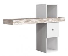 Over Home Consolle Ingresso, 80 x 25 x 66 cm Moderno 80 x 25 x 66 cm bianco vintage
