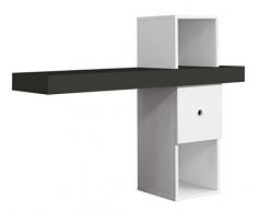 Over Home Consolle Ingresso, 80 x 25 x 66 cm Moderno 80 x 25 x 66 cm bianco e grigio