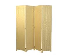 Vacchetti Giuseppe 42055600NA Paravento, 4 Ante, Carta, Naturale, 40x2x170 cm