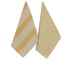 Calma House Amaia Set di strofinacci da cucina, Cotone, 50 x 70 x 0.1 cm 50x70x0.1 cm Mostarda