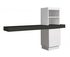 Over Home Consolle Ingresso, 100 x 25 x 72 cm Moderno 100 x 25 x 72 cm bianco e grigio