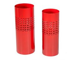 Vacchetti Giuseppe 3503520000 Portaombrelli 1-3, Modello Frecce, Metallo, Rosso