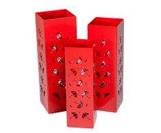 Vacchetti Giuseppe 3503480000 Portaombrelli 1-3, Modello con Ombrellini, Metallo, Rosso