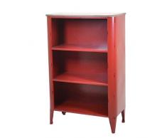 Vacchetti Giuseppe 8032250000 Mobile Edimburgo Scaffale, 3 Piani, Metallo, Rosso, 47 x 34 x 106 cm