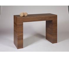 Mobilifiver Evolution Consolle Ingresso, Legno, Noce Canaletto, 110 x 40 x 80 cm