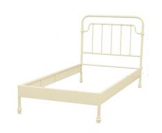 Vacchetti Giuseppe 6440470000 Letto Nodi, Singolo, Metallo, Bianco, 90 x 195 x 115.5 cm