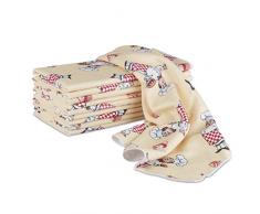 cleanmaxx 06454 Strofinaccio In Microfibra CHEF Cook, Set di strofinacci da cucina, Poliestere, beige, 60 x 40 cm