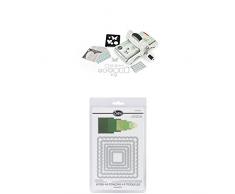Sizzix Big Shot 661545 con Starter Kit plus Fustelle quandrati 6pz e Piattaforma Set Giardino 1paio