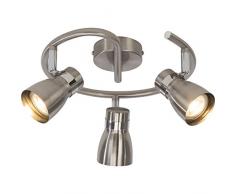 BRE di Light g35933 a77 a +, lampade da soffitto, Metallo, 5 W, attacco GU10, Ferro/cromo, 13.5 x 27 x 13.5 cm