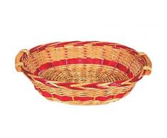 Viscio Trading 127732 Cesto Ovale, Vimini, Marrone, 46X40X13 cm
