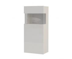 Tuoni Saturn Vetrina, Legno / Vetro Temperato, Bianco, 55 x 33 x 121 cm