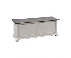 Pieffe Mobili Cipolla Shabby Cassapanca, Legno, Bianco, 120 x 42 x 50 cm