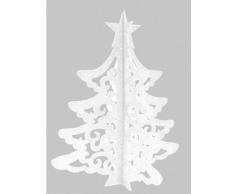Decorazione albero di Natale bianco 30 cm.