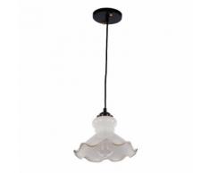 Lampada a sospensione con paralume floreale