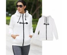 Giacca con zip in pile effetto peluche