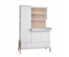 SCHARDT Armadio con fasciatoio integrato HOLLY NATURE legno naturale / bianco