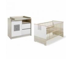 SCHARDT Set Cameretta Eco Slide con Lettino, Fasciatoio con Base d'Appoggio, Lati Trasformabili