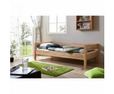 TiCAA Letto singolo Robby in faggio naturale 90 x 200 cm