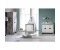 SCHARDT Set Cameretta Nordic Chic con Lettino, Fasciatoio e Armadio