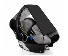 SUNNYBABY Vela ombreggiante per seggiolino auto con zanzariera, nero