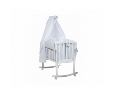 Culla a Dondolo con Velo – Collezione Milky di Picci (Grigio)