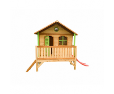 Casetta Gioco in Legno con Scivolo Basso